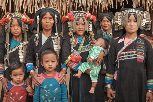 Hill Tribes in Laos, family photo