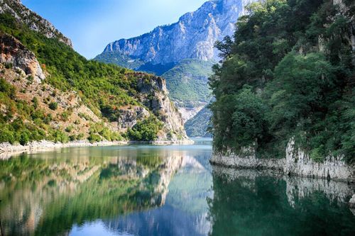 lake-koman-albania-shutterstock_613156706